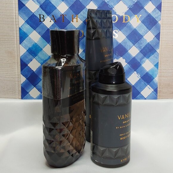 BATH & BODY WORKS 'VANILLA NOIR' 3-PIECE GIFT SET BODY WASH, LOTION & SPRAY MIS - Picture 2 of 16